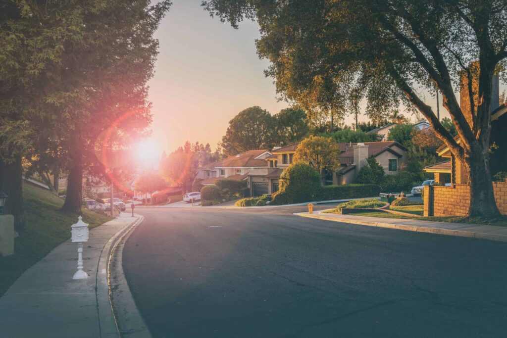 neighborhood sidewalks