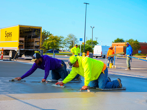 two employees working