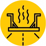 infrared asphalt repair icon